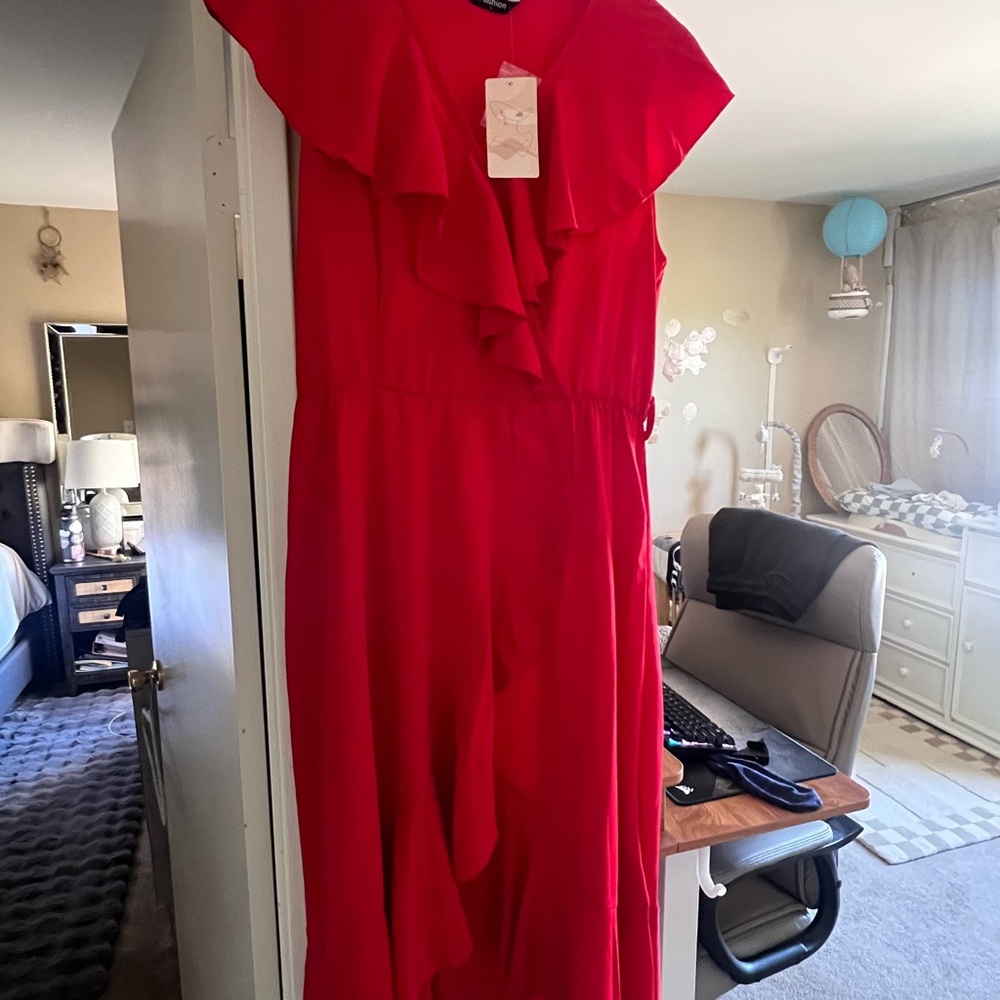 Elegant Red Women's Dress